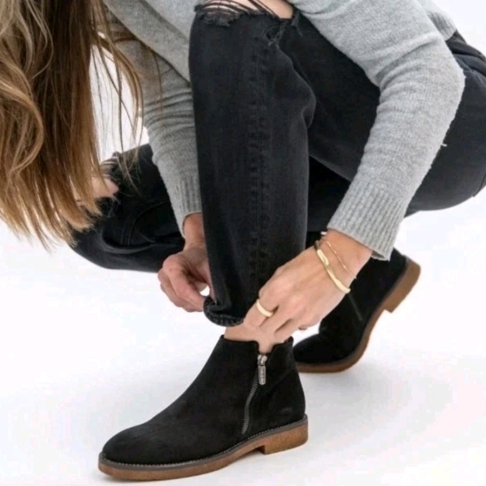 Italeau Foliana Waterproof Handmade Leather Suede Ankle Boots Size 38.5 US 8